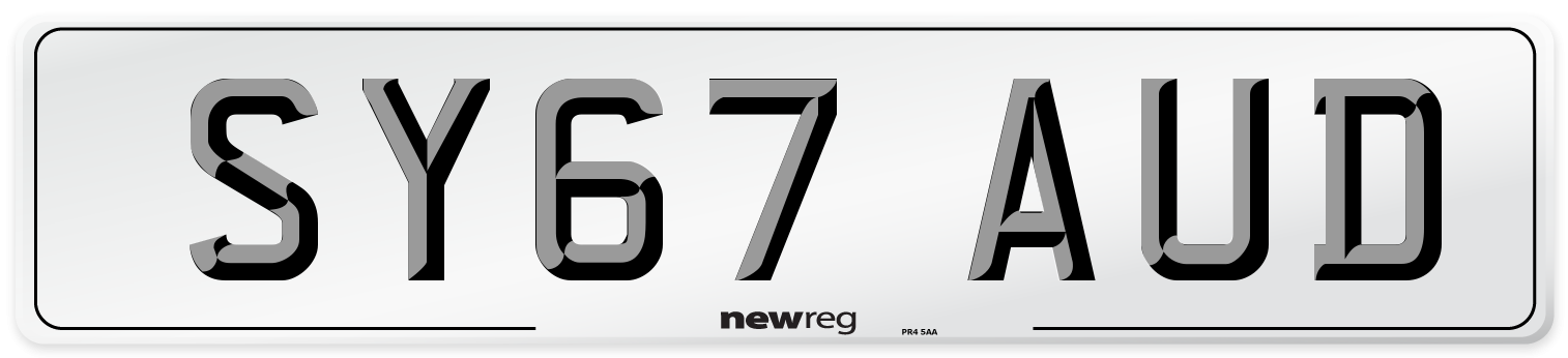SY67 AUD Number Plate from New Reg
